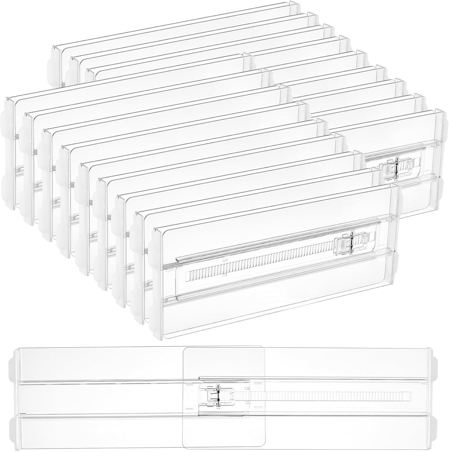 Vtopmart Drawer Dividers for Clothes - Adjustable & Clear