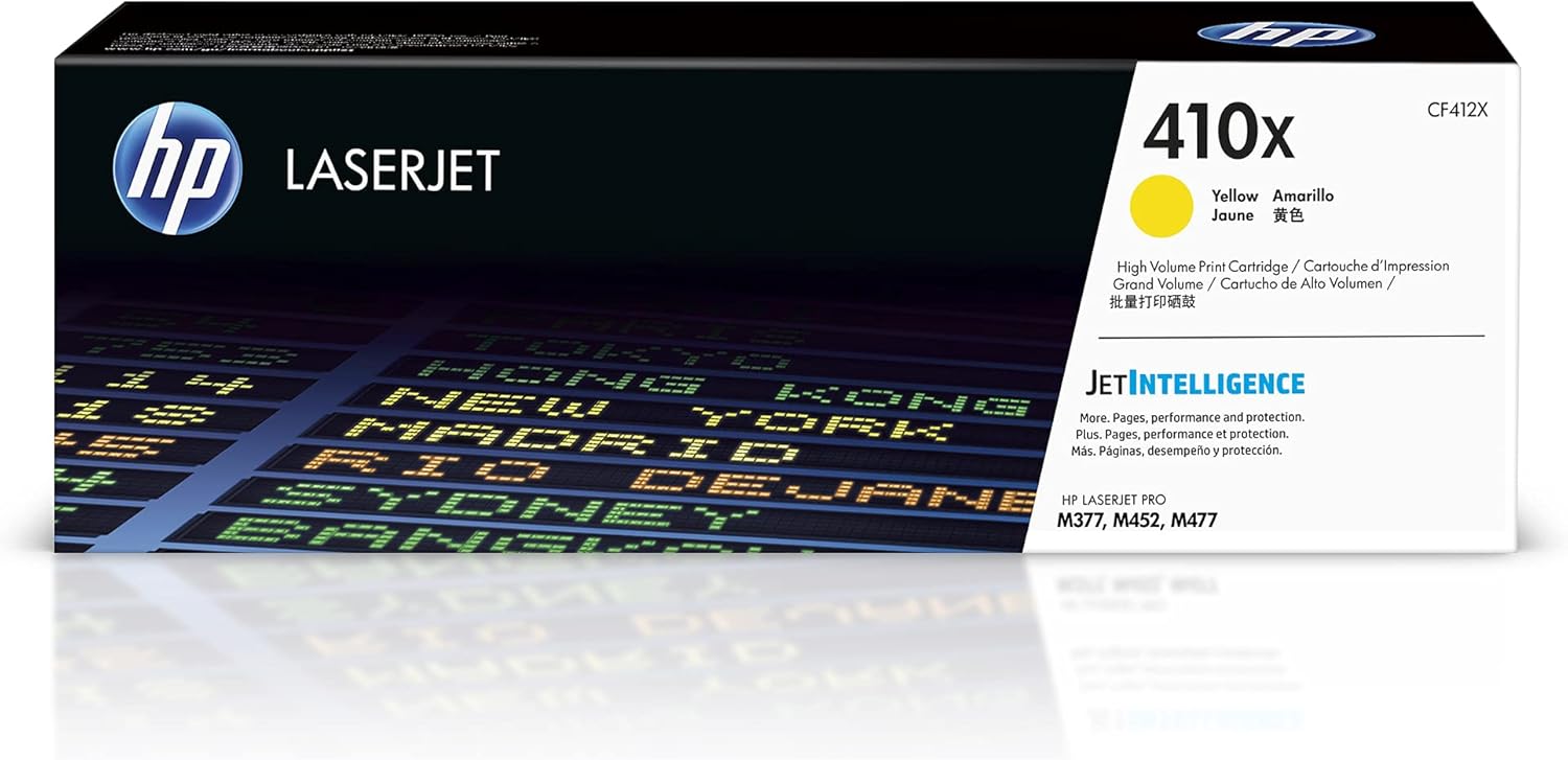 Vibrant Yellow Toner for HP LaserJets | High-Yield CF412X