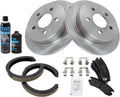 TRQ Rear Brake Pad & Rotor Kit Semi-Metallic - Complete Rear Brake Kit