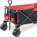 Extra Large Folding Wagon Cart - Heavy Duty Foldable Utility Wagon
