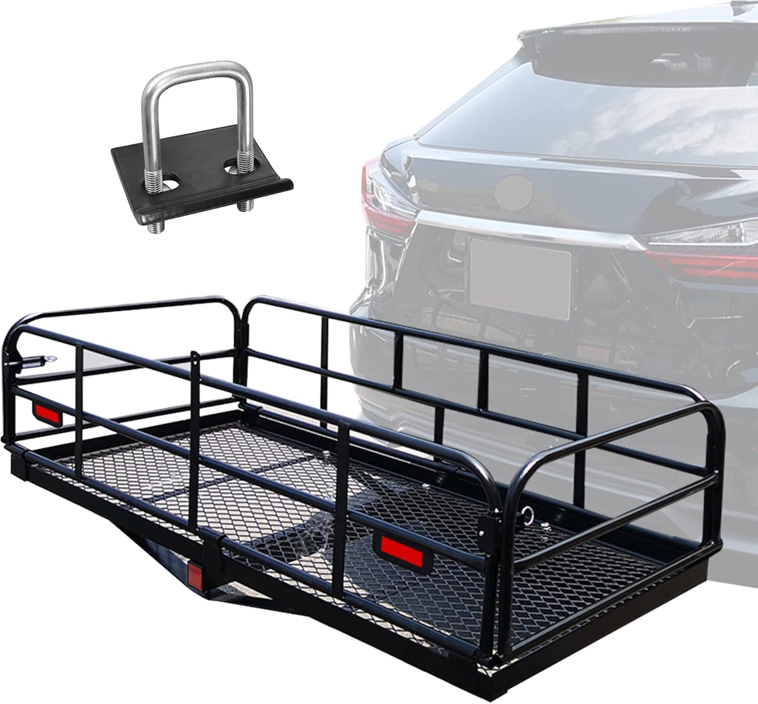500 Lbs Heavy Duty Hitch Mount Cargo Carrier for SUVs and Cars