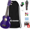 Soprano Ukulele 21 in Purple - Beginner Starter Bundle