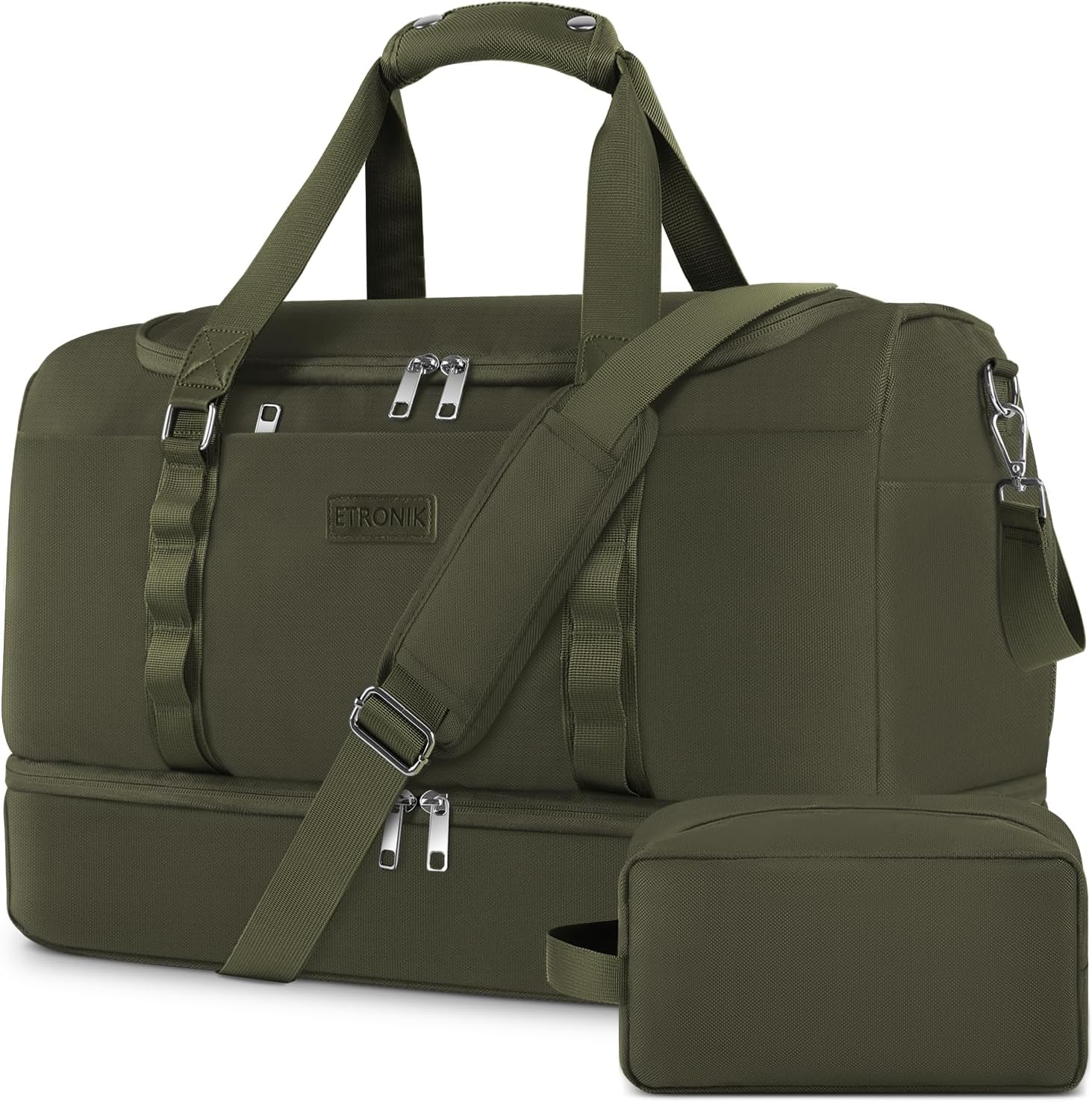 ETRONIK Duffle Bag for Men Women with Shoe Compartment