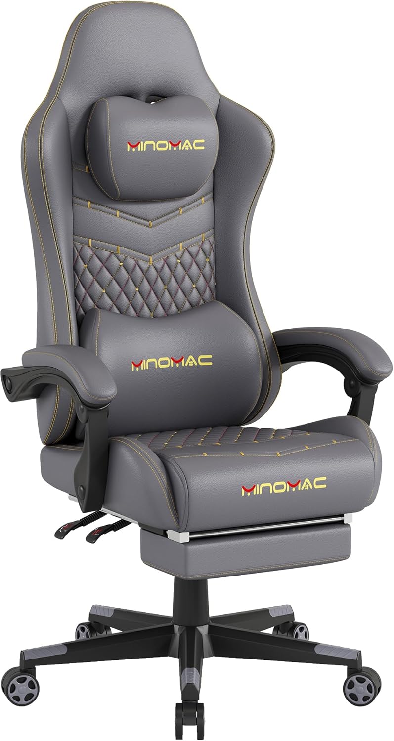 MINOMAC Gaming Chair: 400lbs Weight Capacity, Ergonomic Design