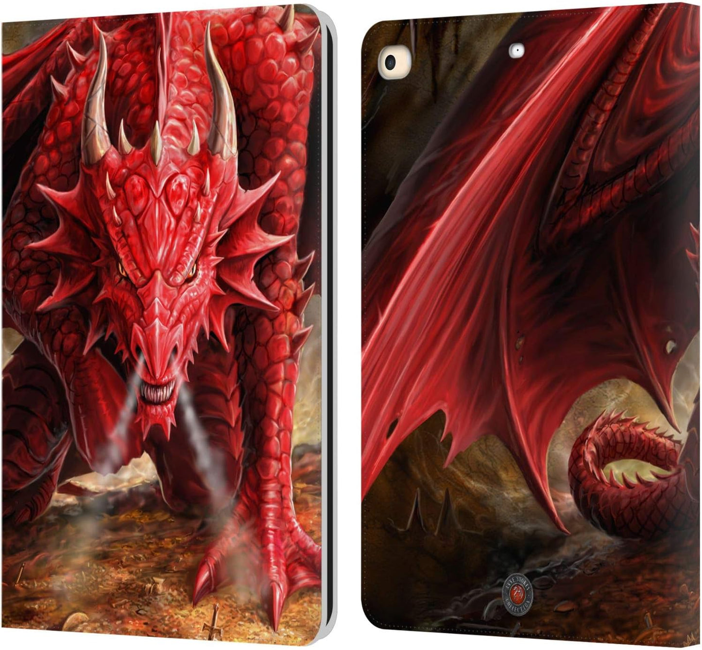 Anne Stokes Lair Dragons Leather Wallet Case for iPad 9.7
