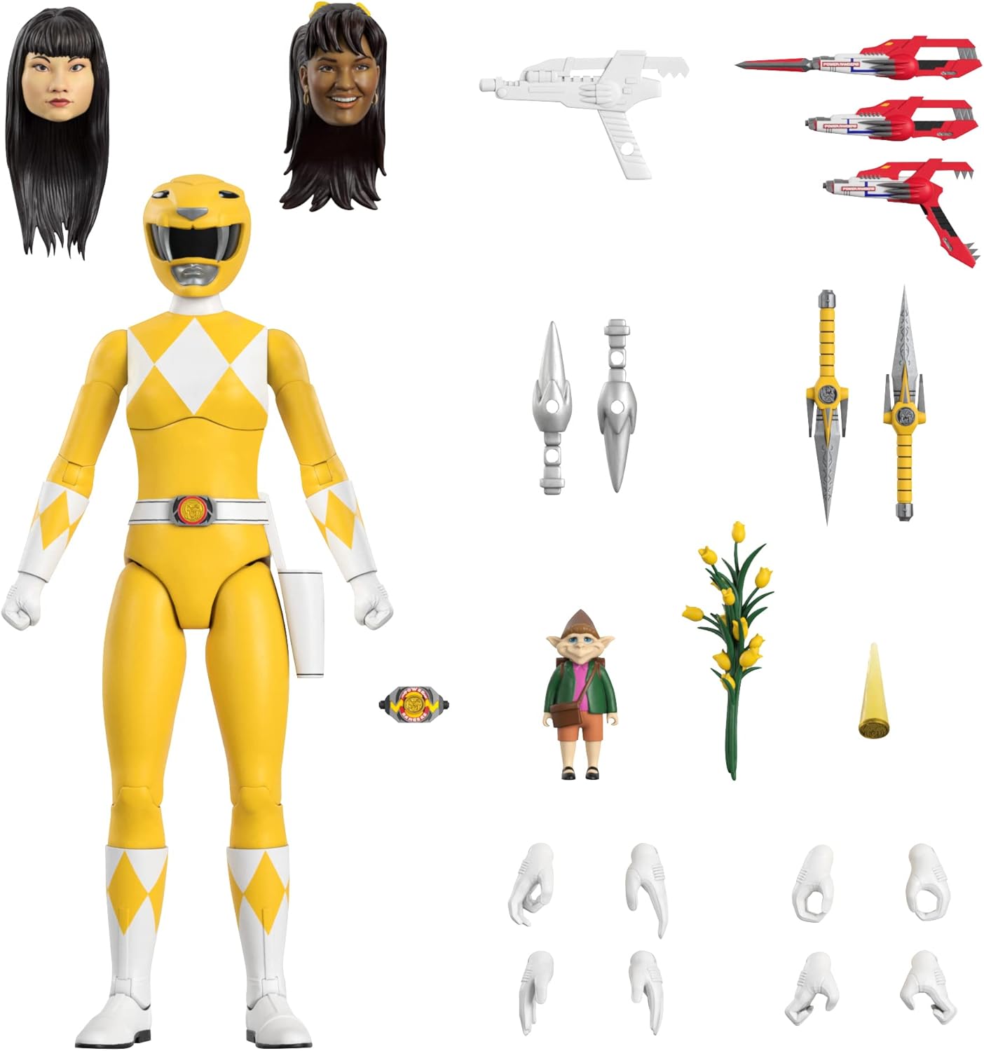 Super7 ULTIMATES! Mighty Morphin Power Rangers Yellow Ranger Figure