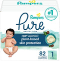 Pampers Pure Protection Size 1 Diapers - Gentle, 82 Count