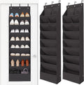 Over the Door Shoe Organizer 2 Pack - Deep Pocket Heavy Duty Rack