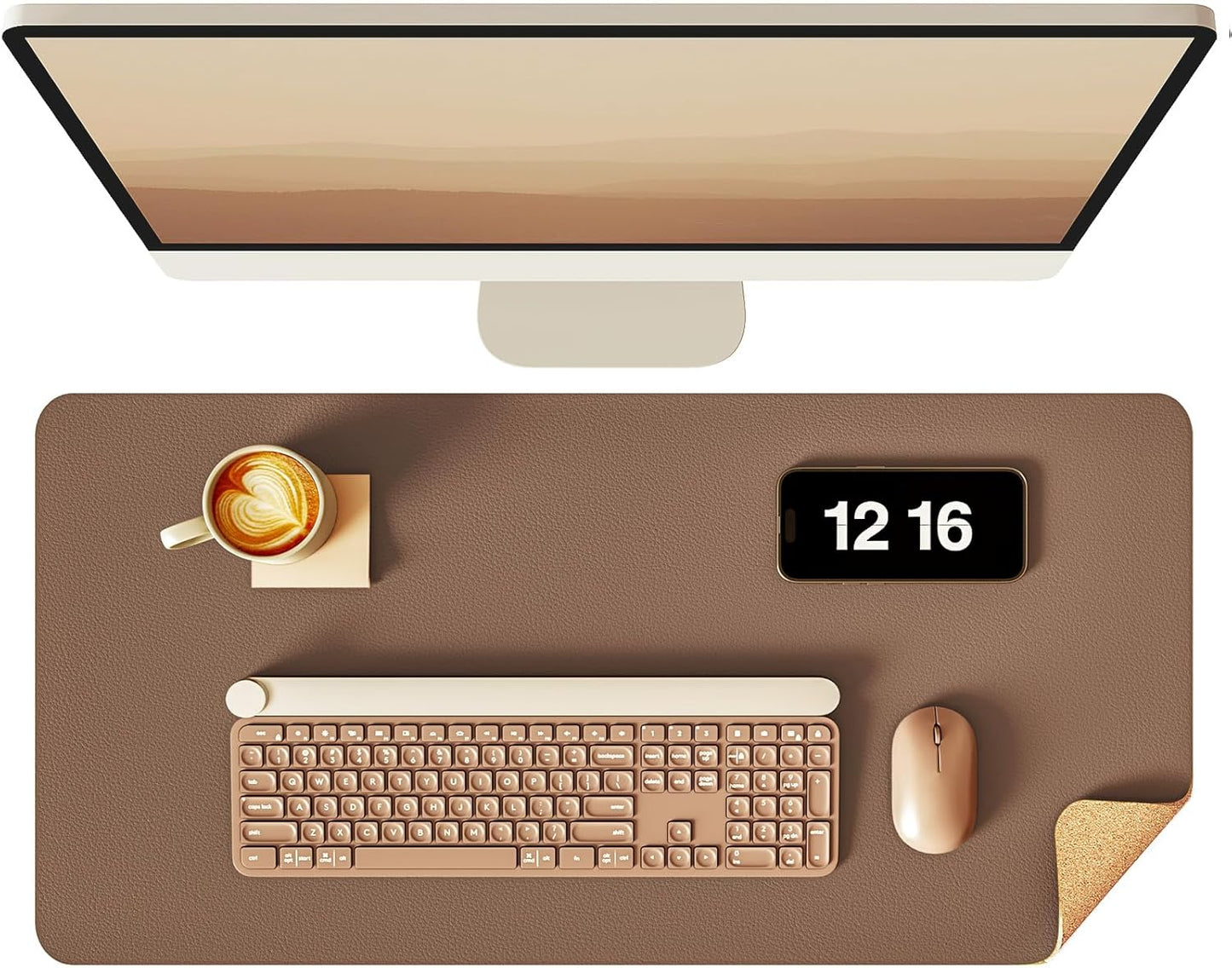 YSAGi Eco Cork Desk Pad: Waterproof & Stylish! 