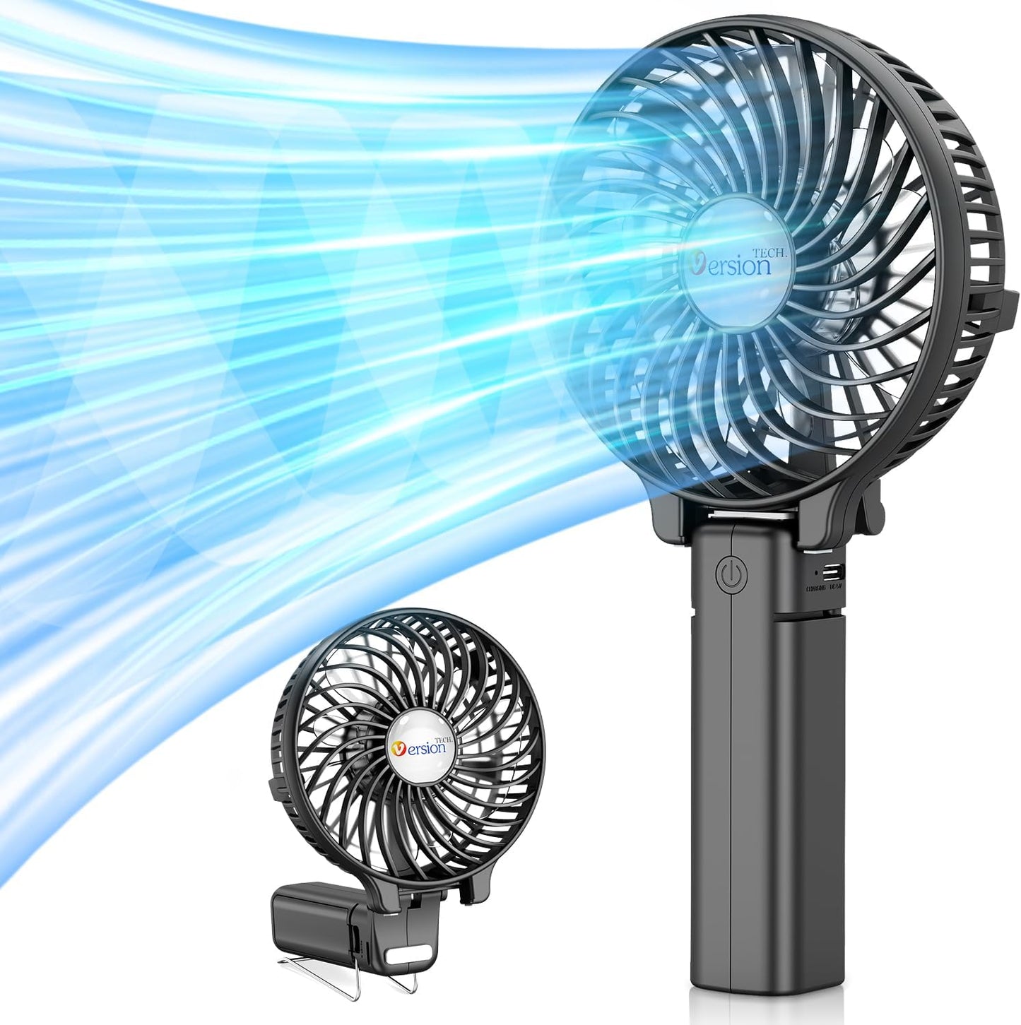 Powerful Portable Handheld Fan - 180 Foldable