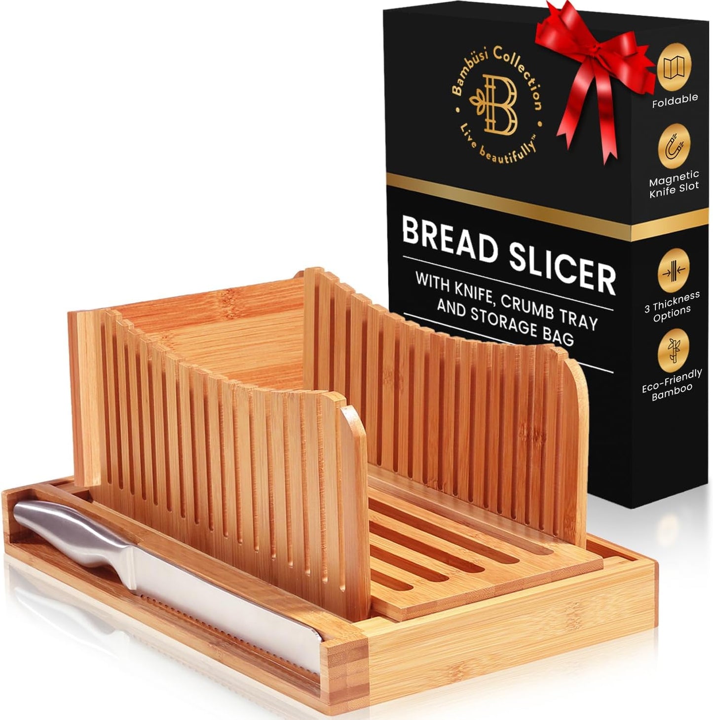 Bamboo Bread Slicer - Perfect Slice Every Time!