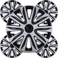 16 in Hubcaps Wheel Covers Set of 4 - Universal Fit Silver & Black