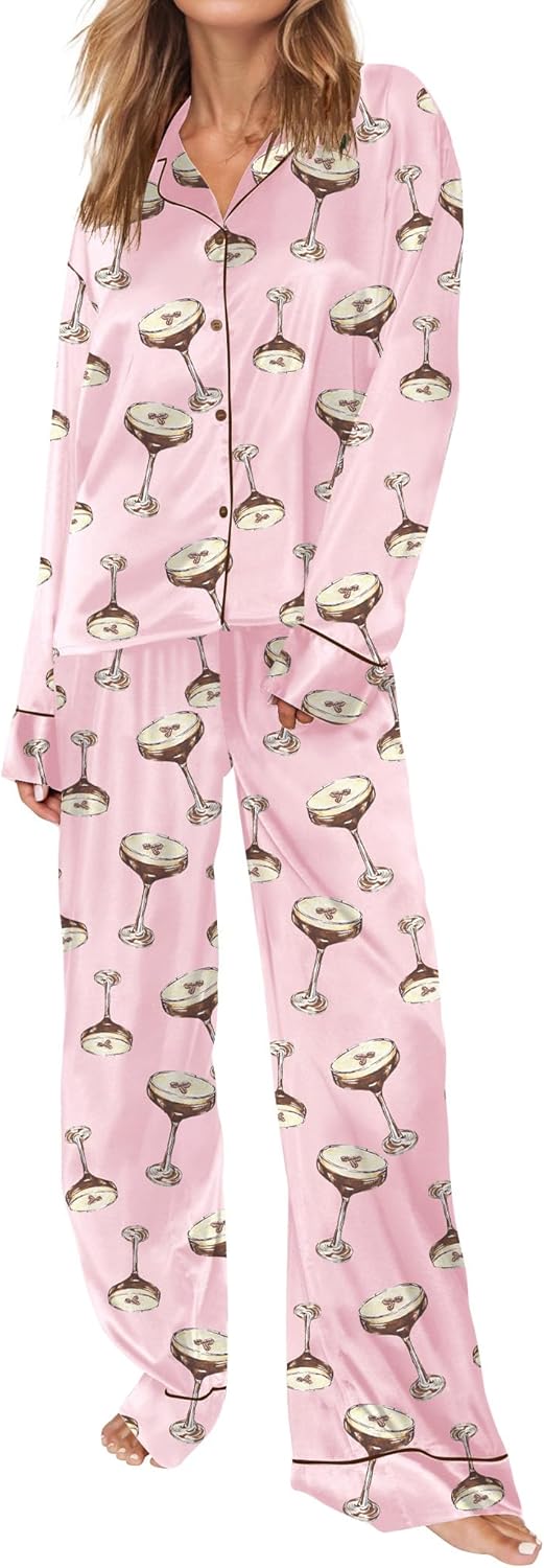 Satin Pajamas for Women Set - Comfortable Sleepwear Pjs