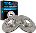 TRQ Front Brake Rotors Set Vented for Audi A3 and VW GTI