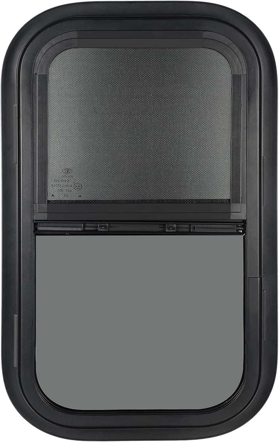 Vertical RV Window with Tinted Glass and Net Screen for Comfort