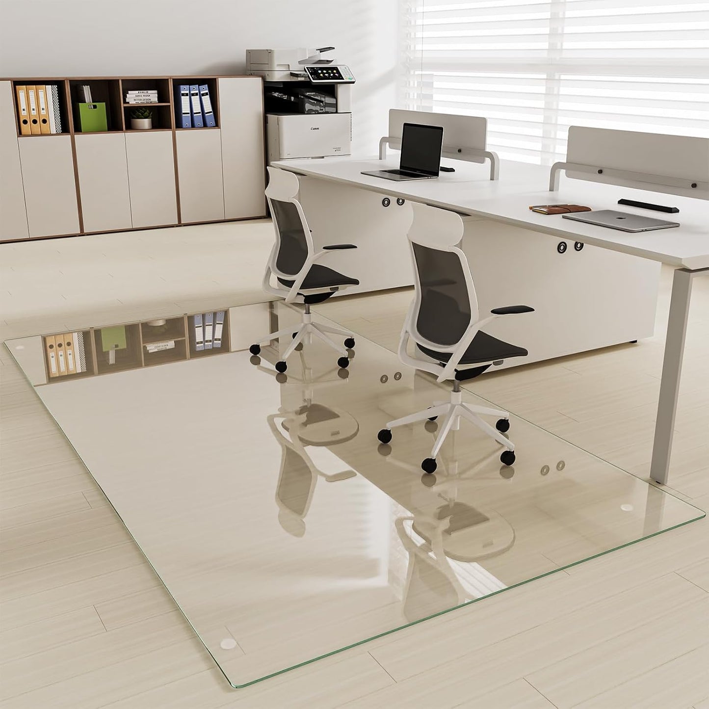 Tempered Glass Chair Mat 40in x 80in for Carpet and Hardwood Floors