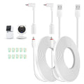 Waterproof 10FT Extension Cord 2 Pack for Wyze Cams - Flexible Power!