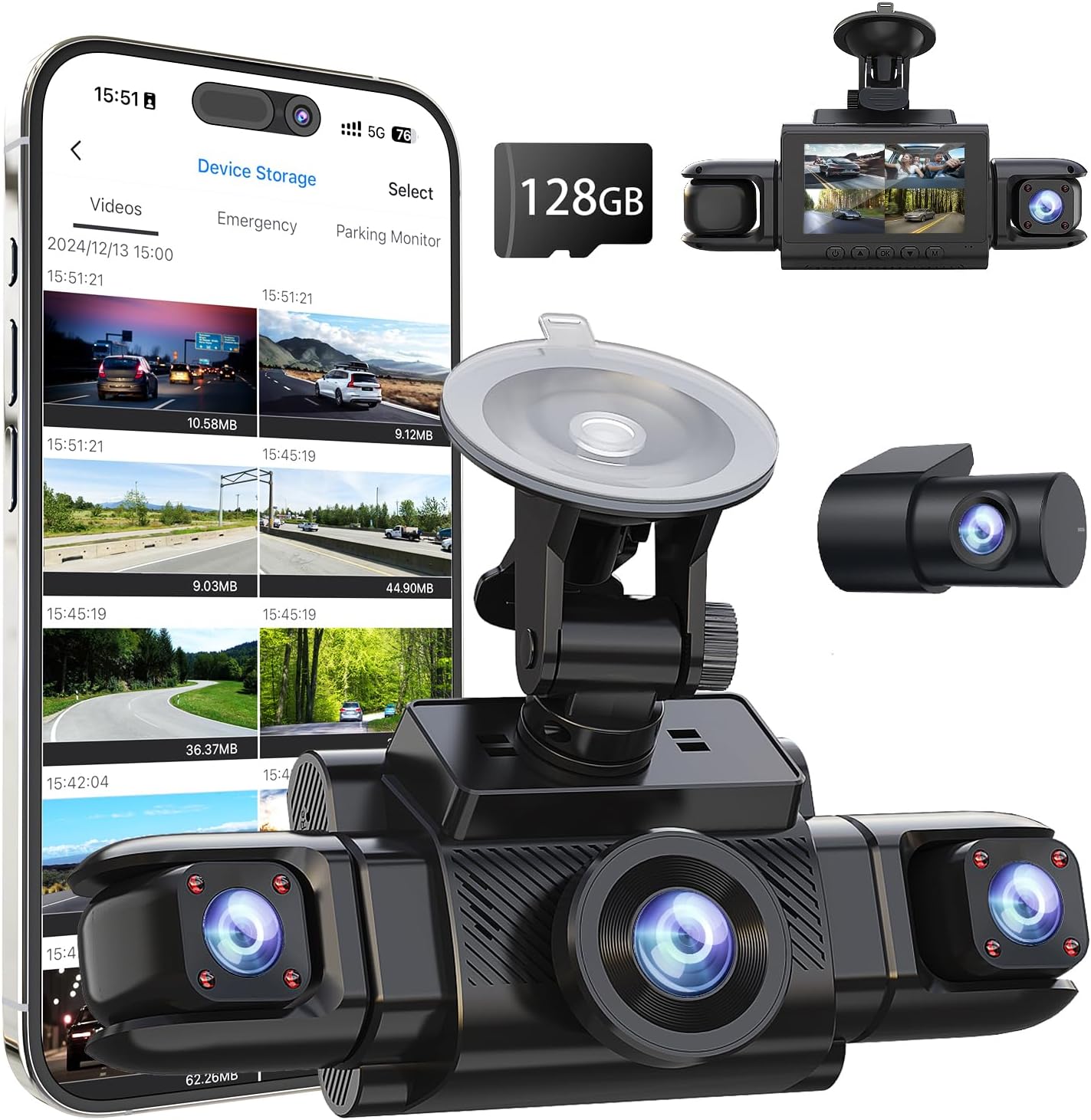 ZMOPO 360 Cam: 5G WiFi, Night Vision, 160 Wide Angle