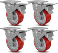 Heavy Duty Industrial Caster Wheels Set for 4000 lbs Capacity