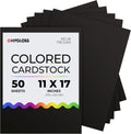 Hygloss Black Cardstock 11x17 in - 65 lb sturdy fade-resistant paper
