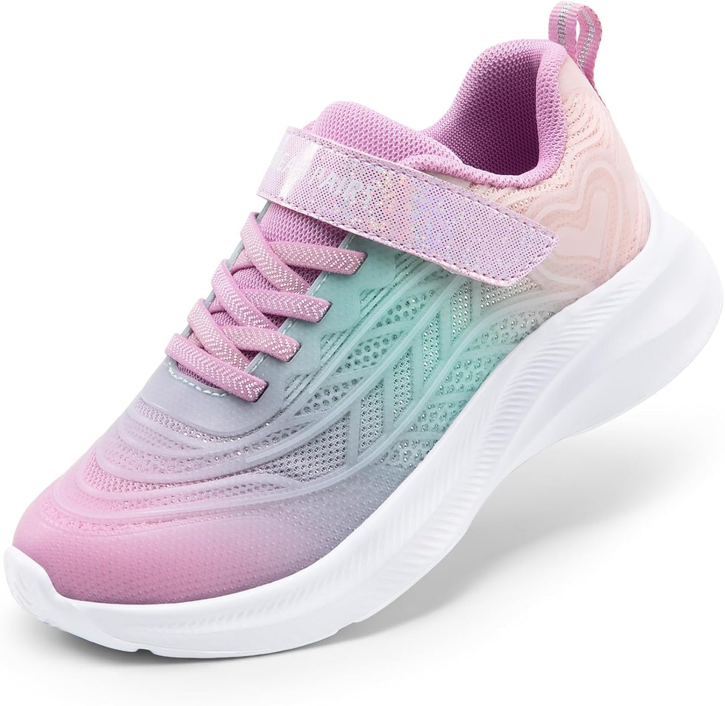 DREAM PAIRS Kids Tennis Sparkle Ease Running Sneakers for Kids