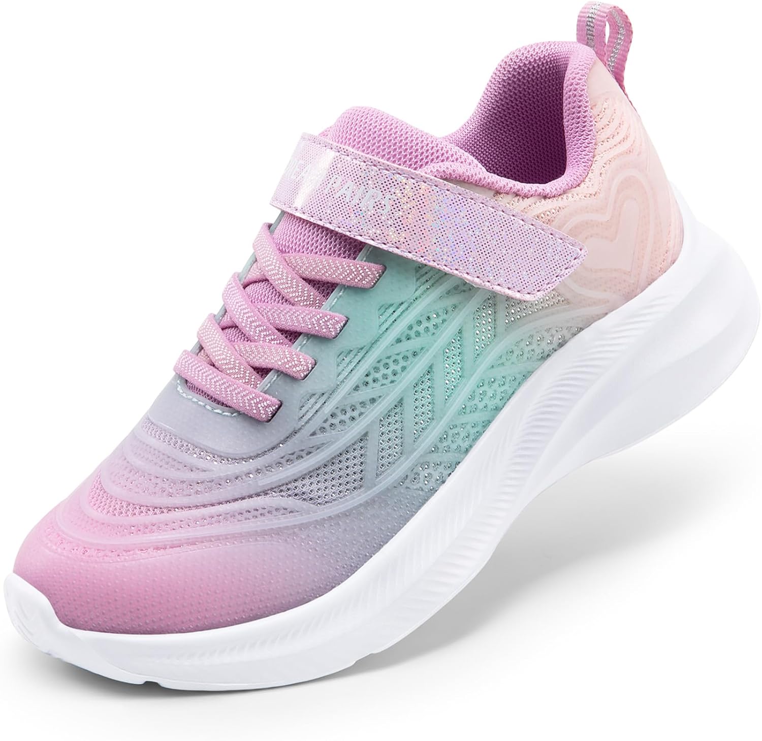 DREAM PAIRS Kids Tennis Sparkle Ease Running Sneakers for Kids
