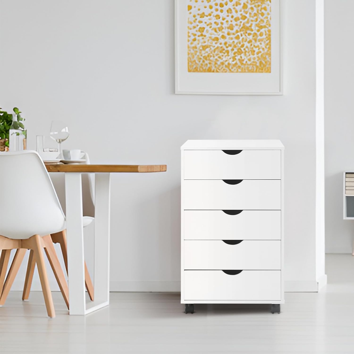 Naomi Home Large Capacity 5 Drawer File Cabinet - Organize Efficiently!
