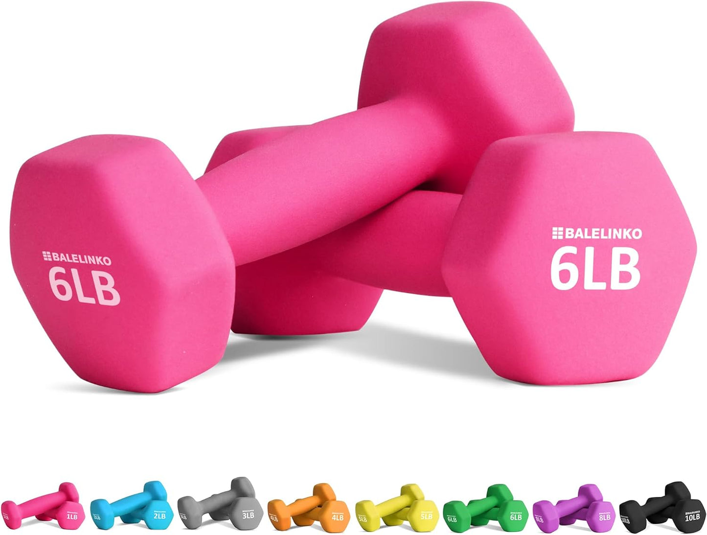 Hexagonal Neoprene Dumbbells for Strength Training and Yoga
