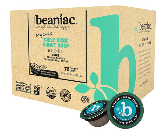 72 Count Organic Donut Shop Coffee Pods