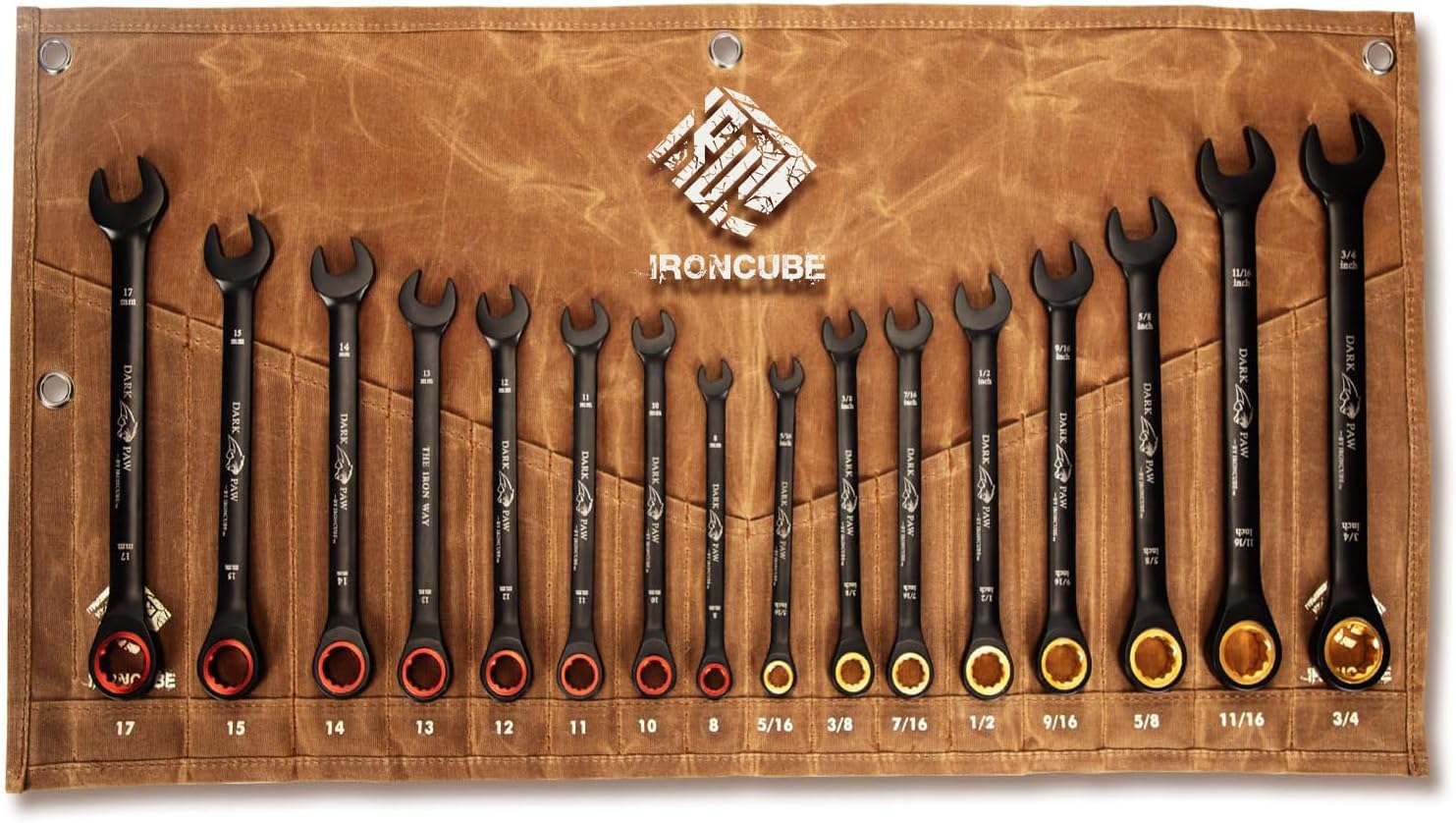Ratcheting Wrench Set: 16-Piece Metric & SAE for Automotive Repair