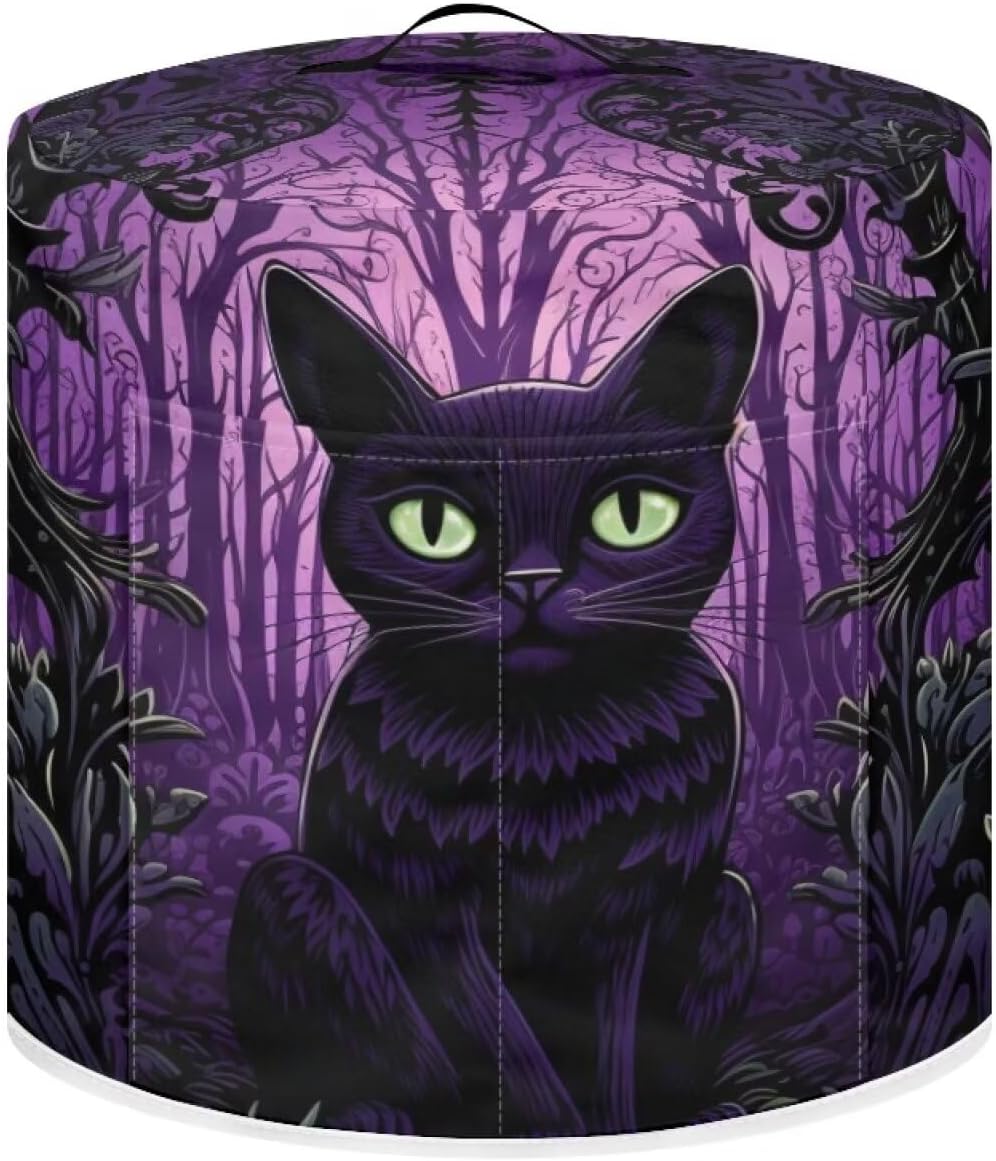 Insulated Purple Gothic Cat Pressure Cooker Cover - Keep Your Instant Pot Pristine!