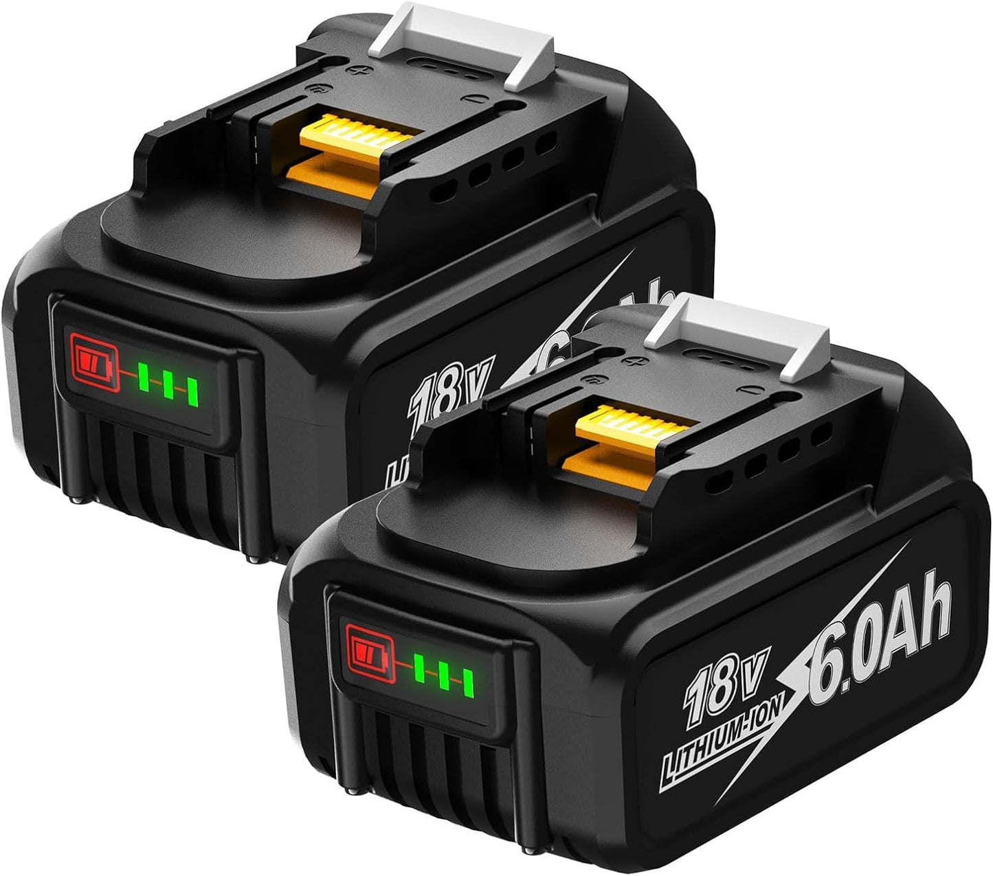 2 Pack 6.0Ah 18V High Capacity Battery Replacement for Tools