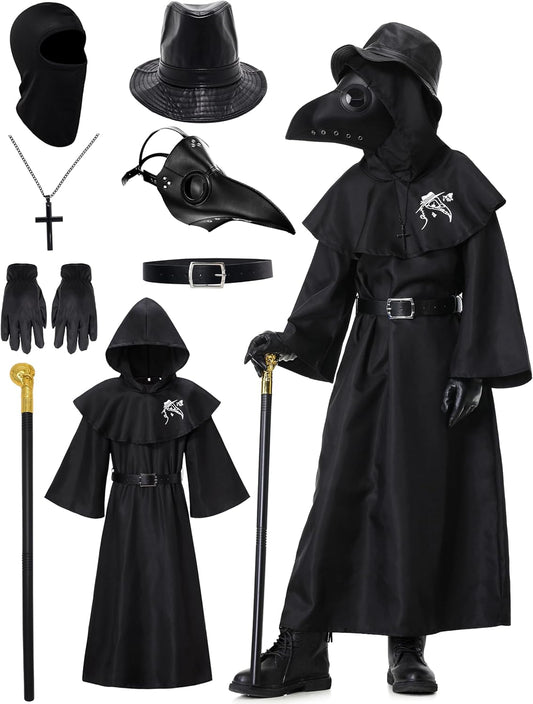 Plague Doctor Costume for Kids - Complete Halloween Outfit Set