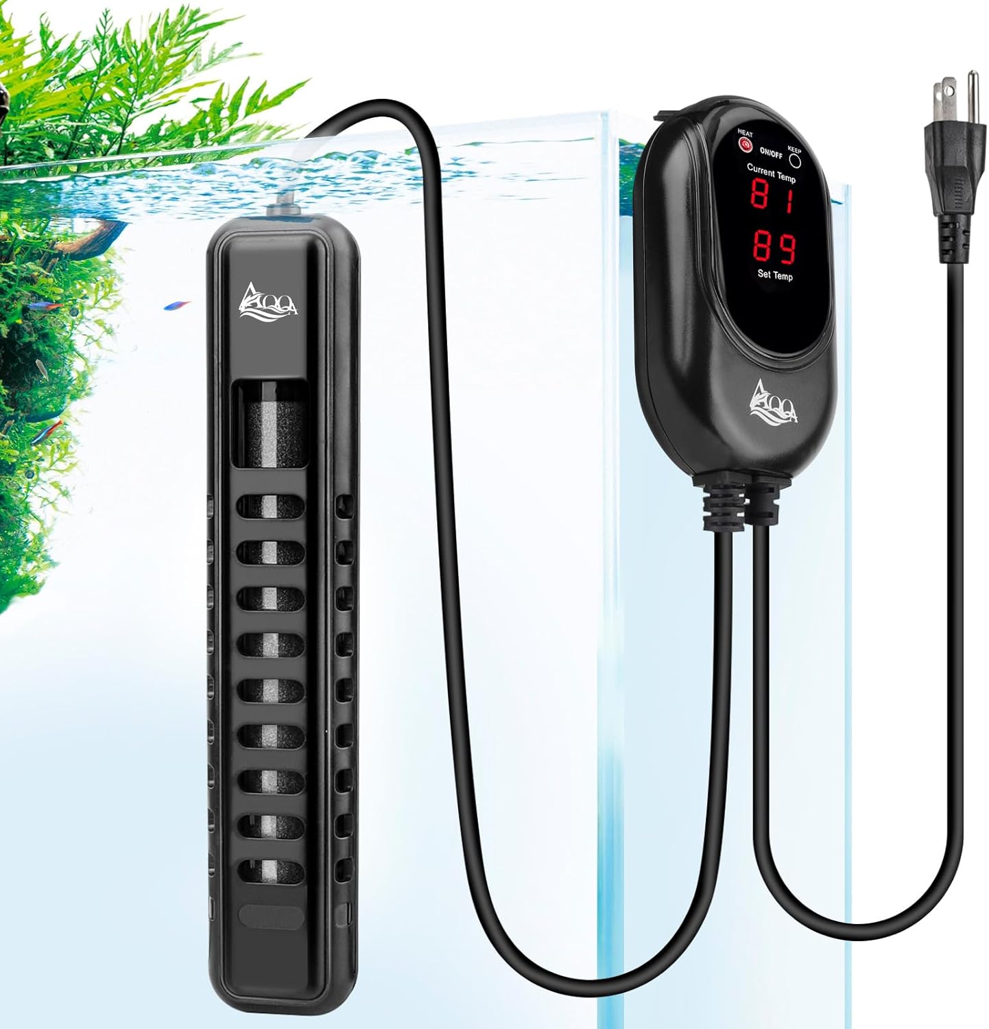 AQQA Aquarium Heater 300W for 80-95 Gallon Fish Tanks