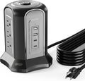 Power Strip Tower Surge Protector - Desktop Charging Station