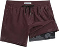 mens swim trunks with compression liner 5 in inseam - quick dry swim