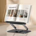 Adjustable 360 Book Stand for Reading and Cooking - Foldable, Clear