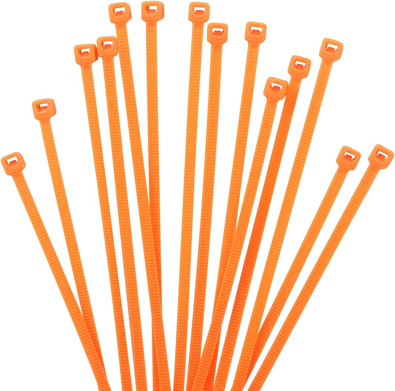 XINGO 1000 PCS 8 Cable Zip Ties - Strong 18lb Self-Locking Nylon, Indoor/Outdoor Use - Orange