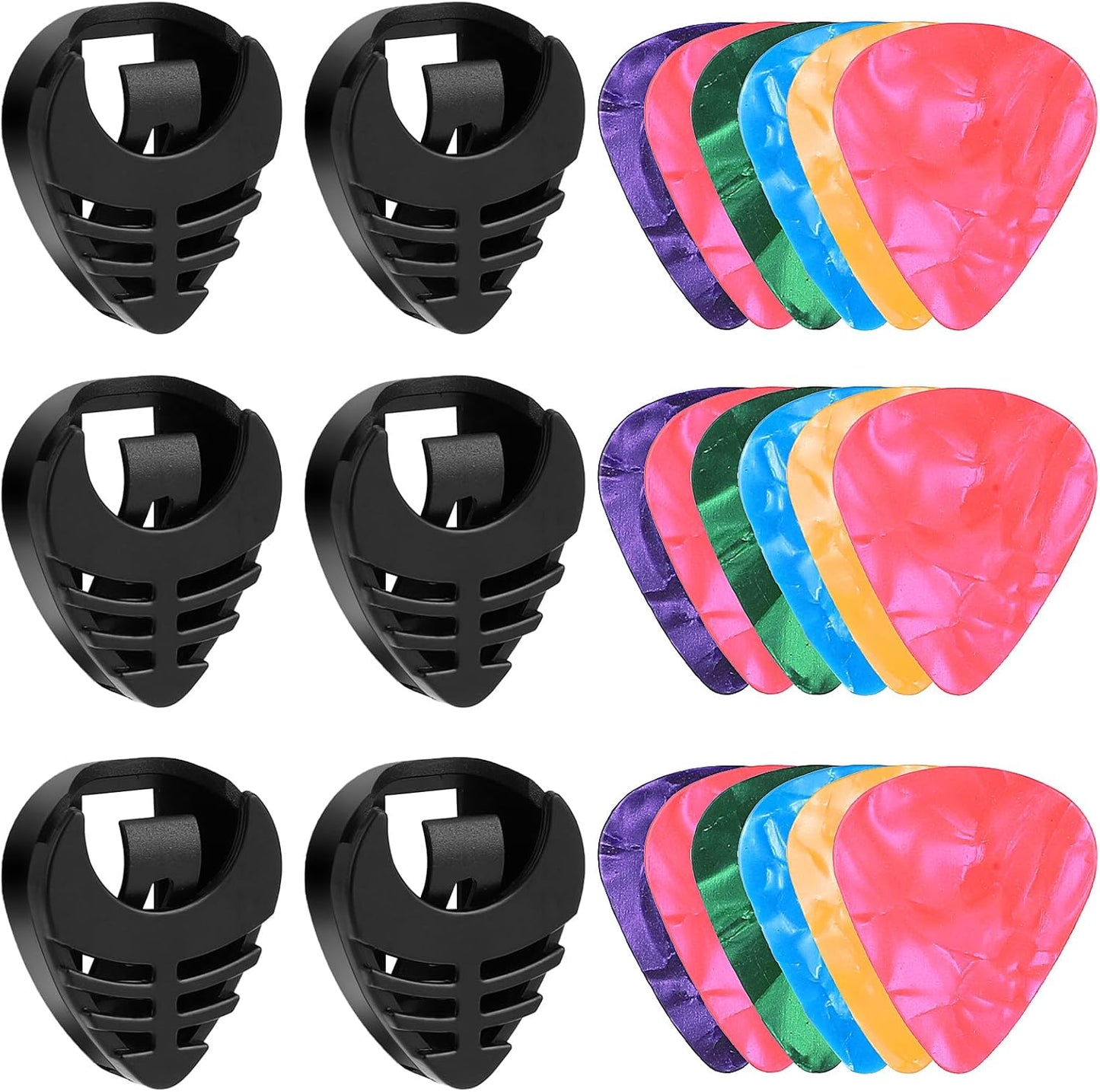 Convenient Stick-On Guitar Pick Holder Set