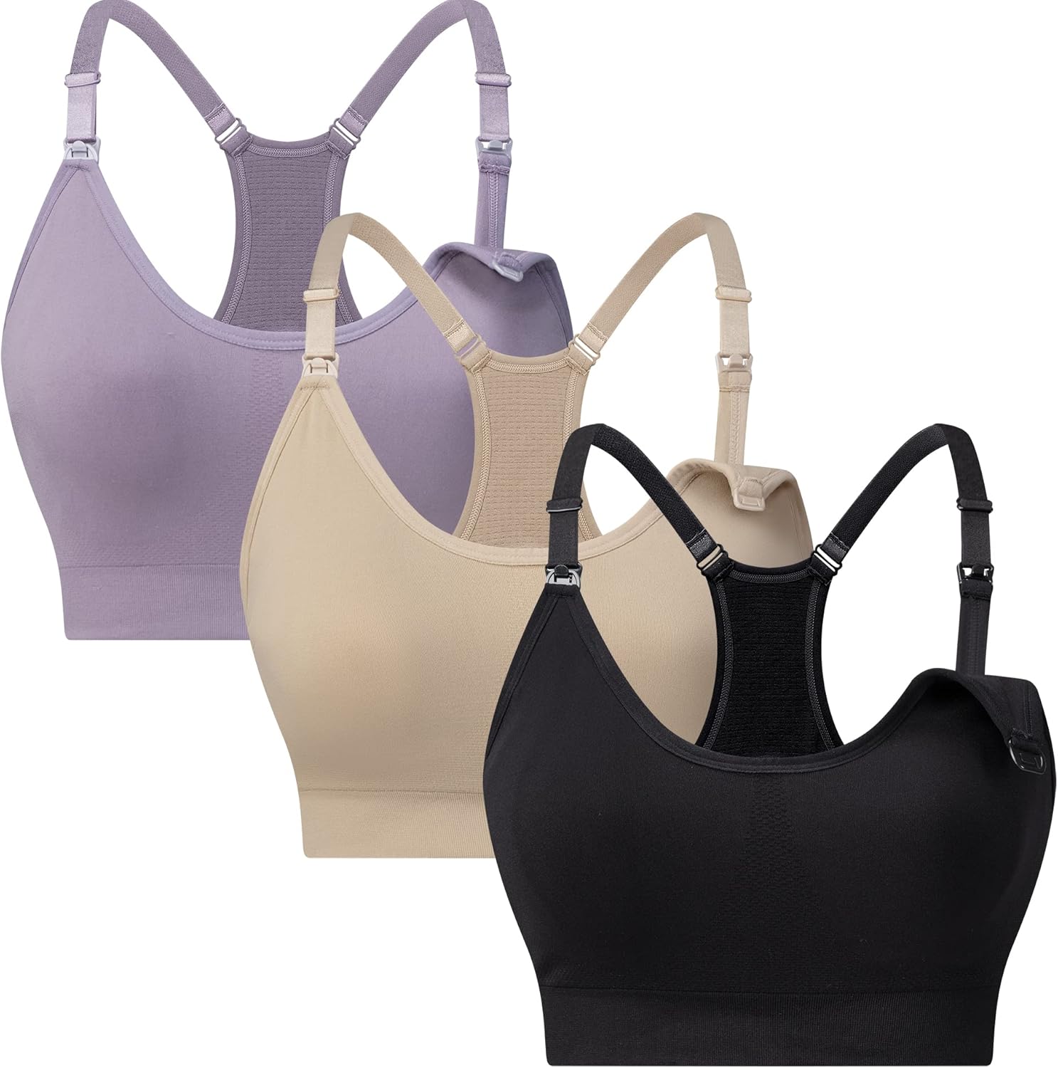 Suekaphin Sports Nursing Bra 3 Pack for Comfortable Support