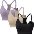 Suekaphin Sports Nursing Bra 3 Pack - Supportive Wirefree Maternity