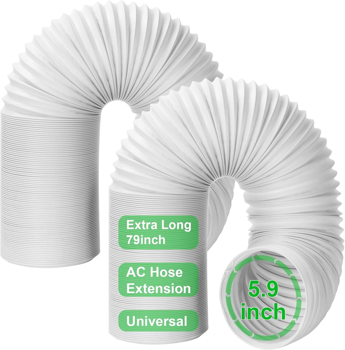 Kalkehay Portable AC Vent Hose Duo - Universal, Flexible, 79 Length