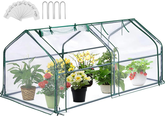 Portable UV Resistant Mini Greenhouse with Plant Tags