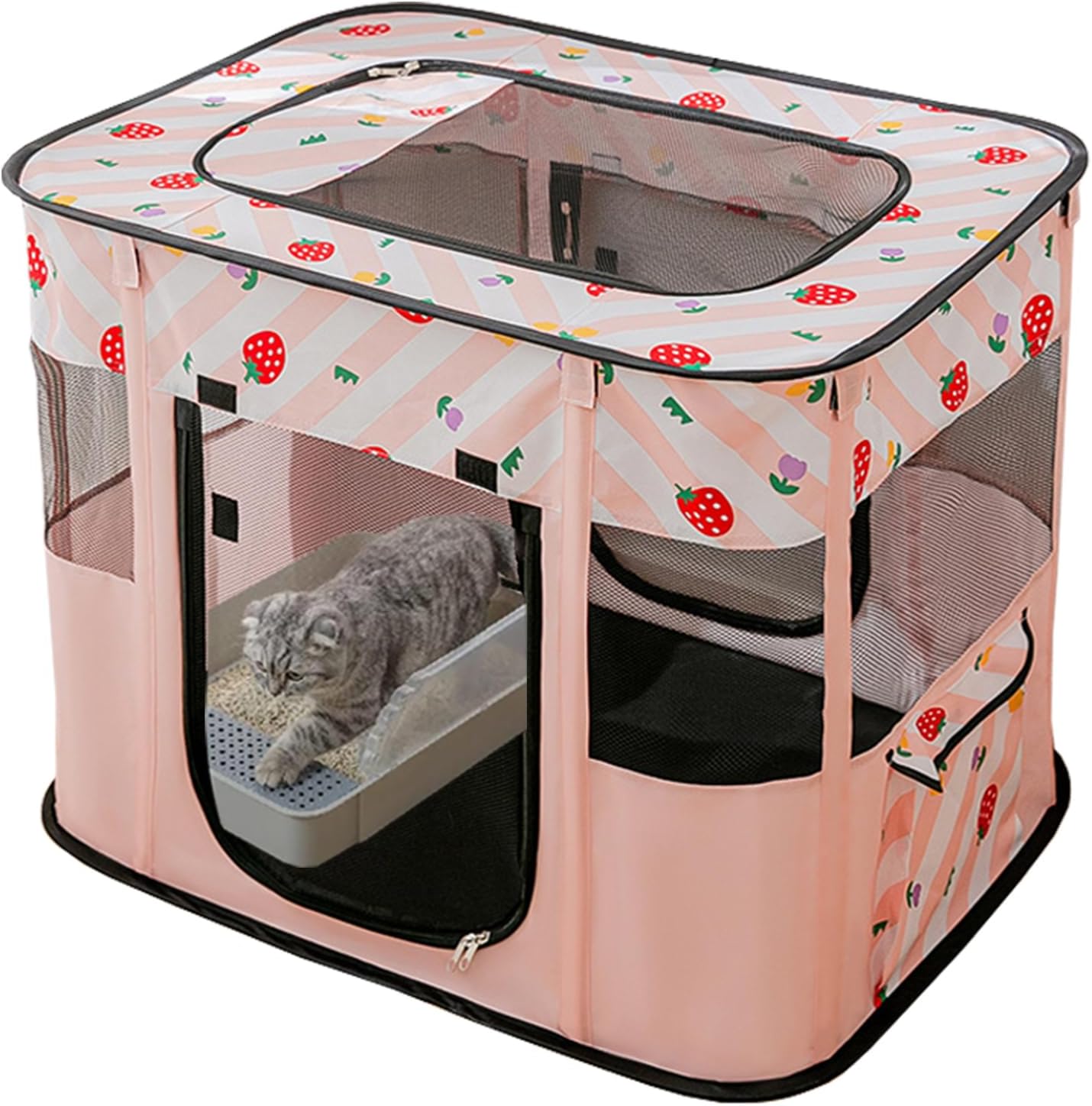 Portable Pet Cat Playpen for Indoor and Outdoor Use