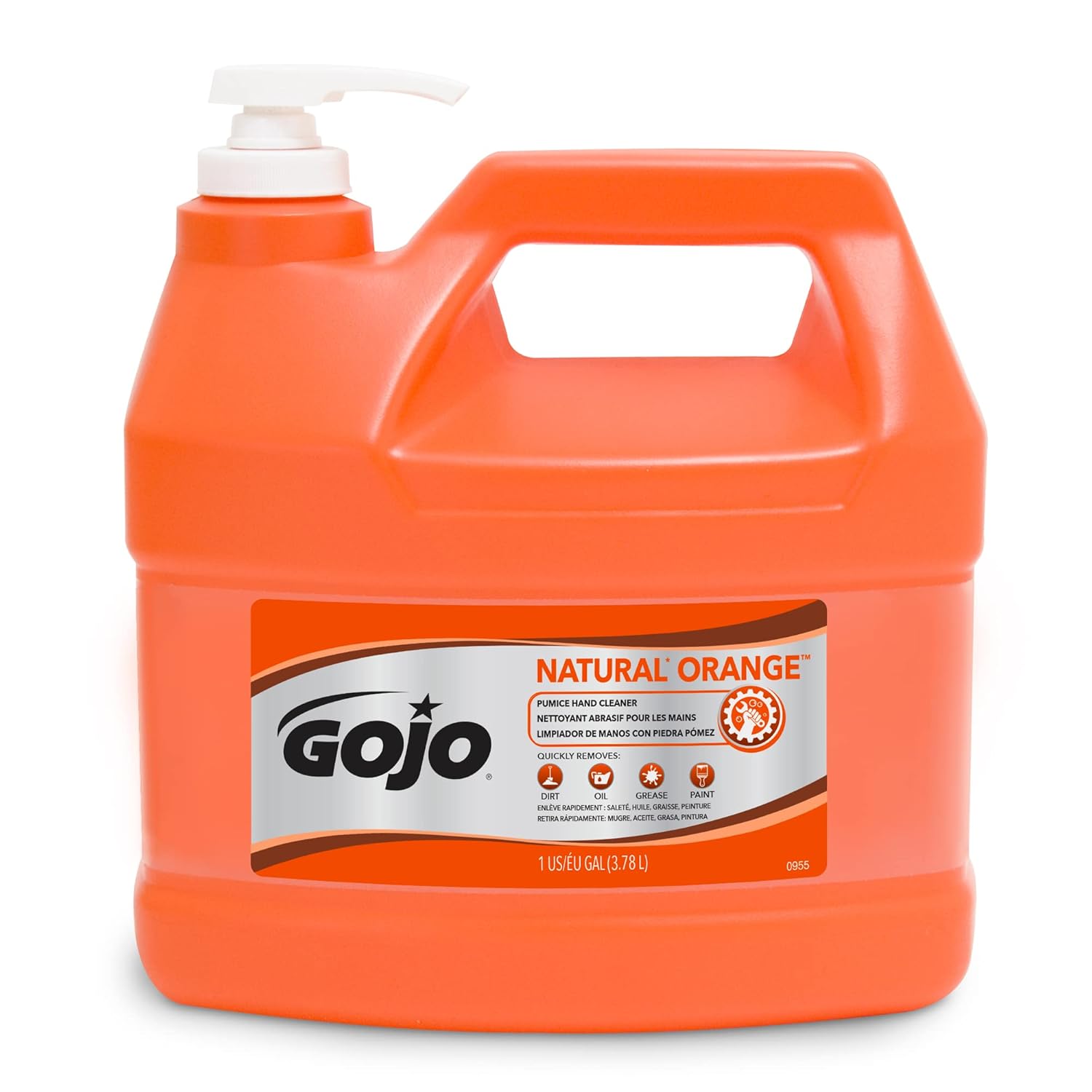 GOJO NATURAL ORANGE Pumice Hand Cleaner for Tough Industrial Soils