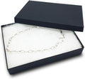 Matte Black Long Jewelry Boxes 100-Pack - Narrow 8.1in x 5.6in