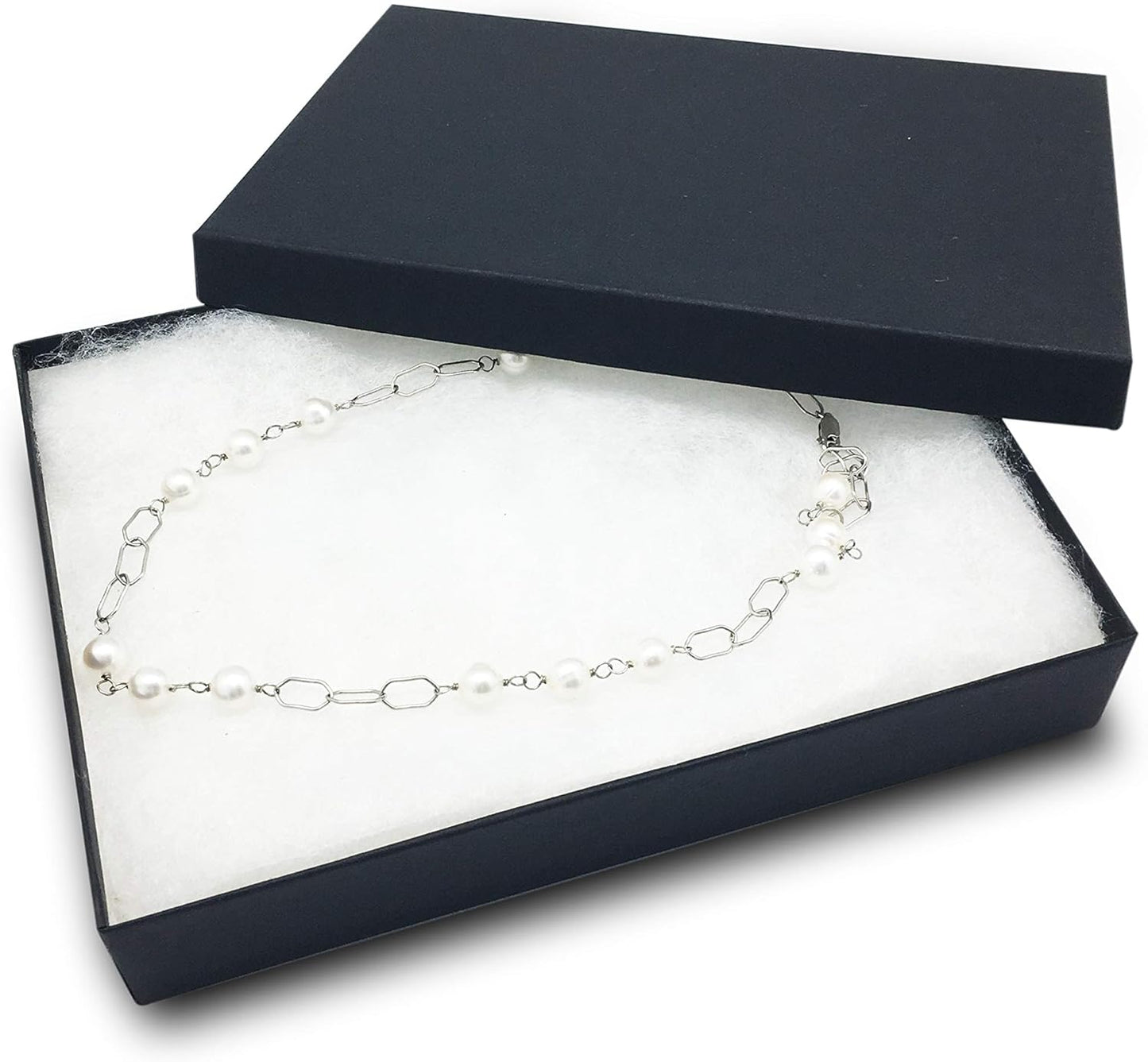 100-Pack Cotton Filled Cardboard Jewelry Boxes for Shipping