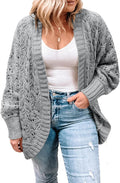 All-Season Eytino Plus Size Crochet Cardigan Sweater for Women
