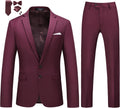 MOGU Mens Slim Fit Suit 2 Piece Tuxedo for Weddings and Prom