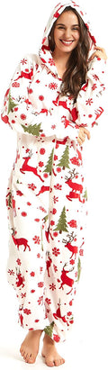 XMASCOMING Hooded Fleece Onesies One-Piece Pajamas - Warm, Soft Fit